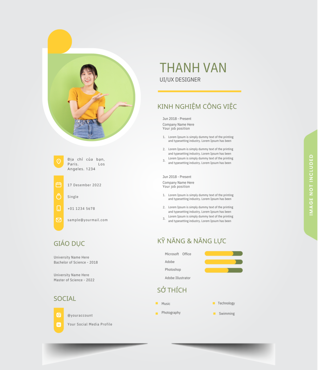 PowerPoint Thiết Kế CV Hiện Đại: Trắng, Xanh Dương Nhạt và Cam - Màu Sắc Công Nghệ Mới