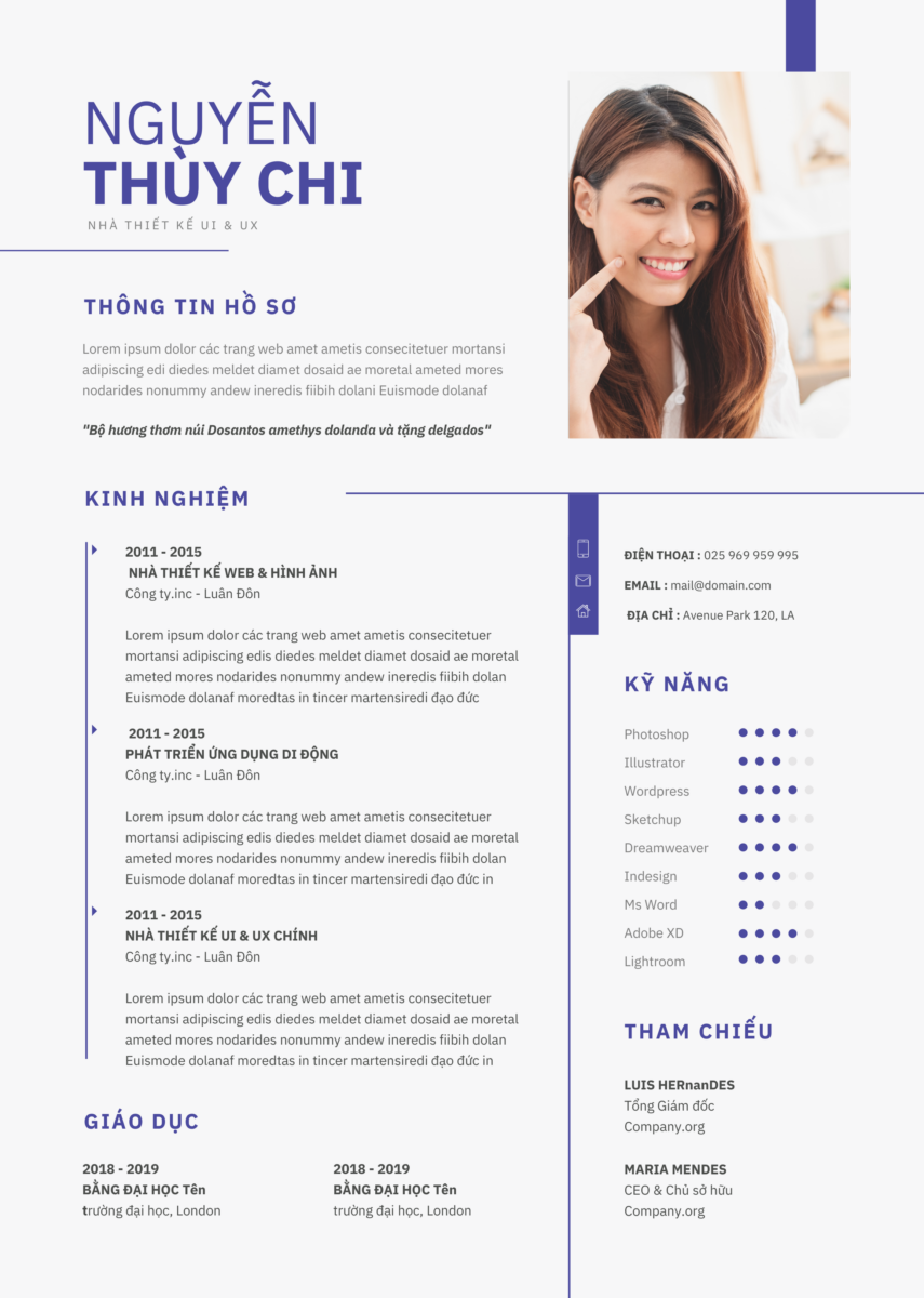 CV IT Canva: Design Modern Với Màu Xám Nhạt & Xanh Năng Động