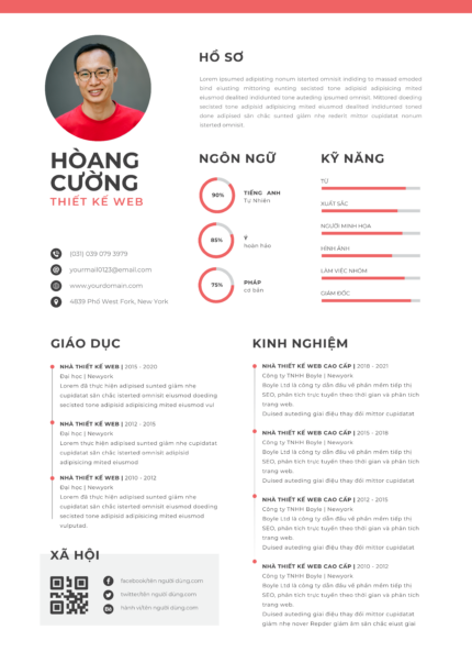 Technical CV Canva: Xanh Dương Đậm & Trắng Cho Ngành Engineering Mastery