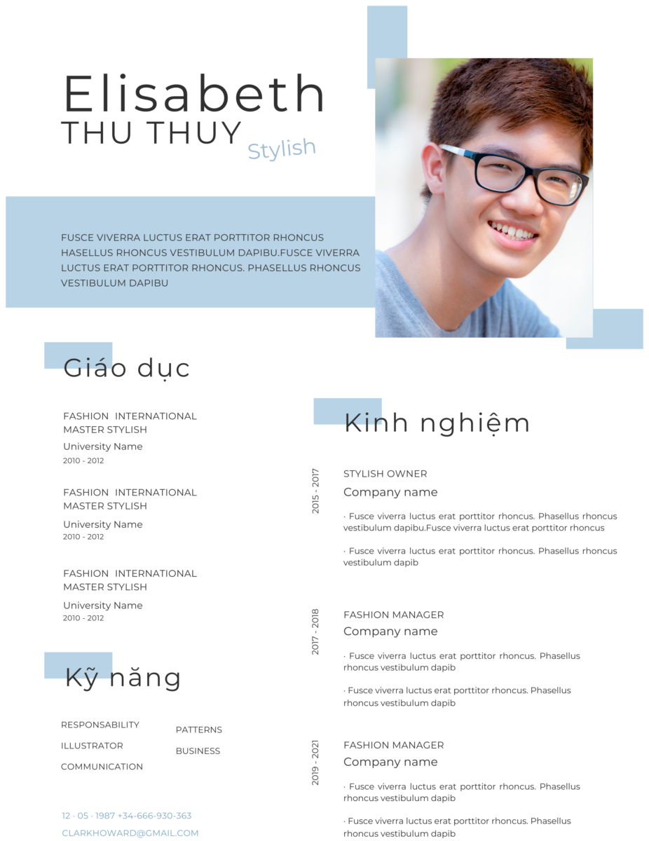 PowerPoint CV Nghệ Thuật: Trắng và Xanh Dương Nhạt - Nền Tảng Sáng Tạo