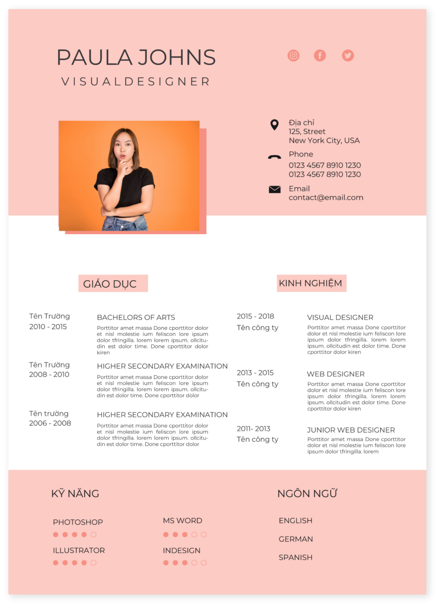 Google Slide CV Màu Trắng và Xanh Dương: Tối Ưu Cho Kinh Doanh