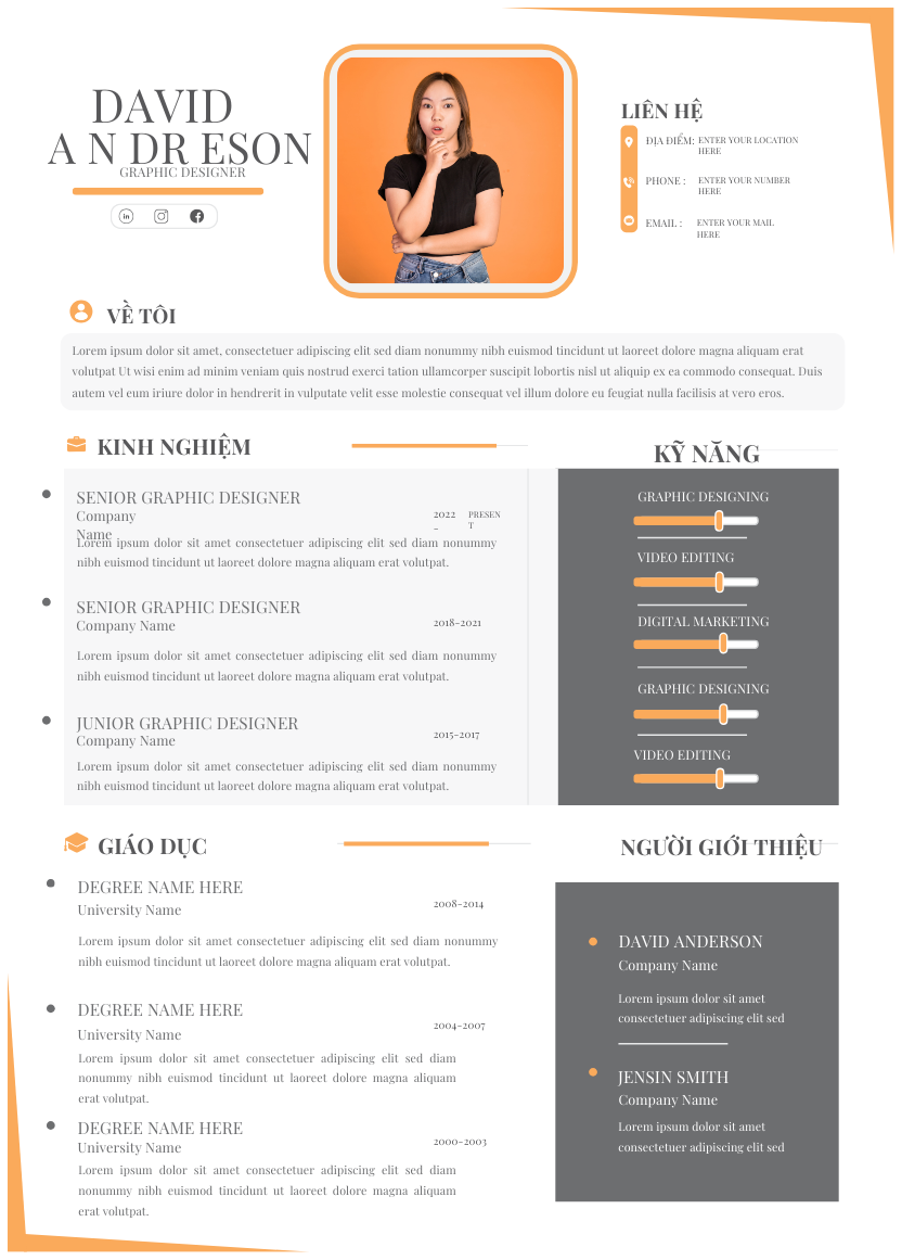 Thiết Kế CV Hiện Đại PowerPoint: Xám Nhạt và Cam Nhạt - Kết Nối Chuyên Nghiệp Công Nghệ Thông Tin