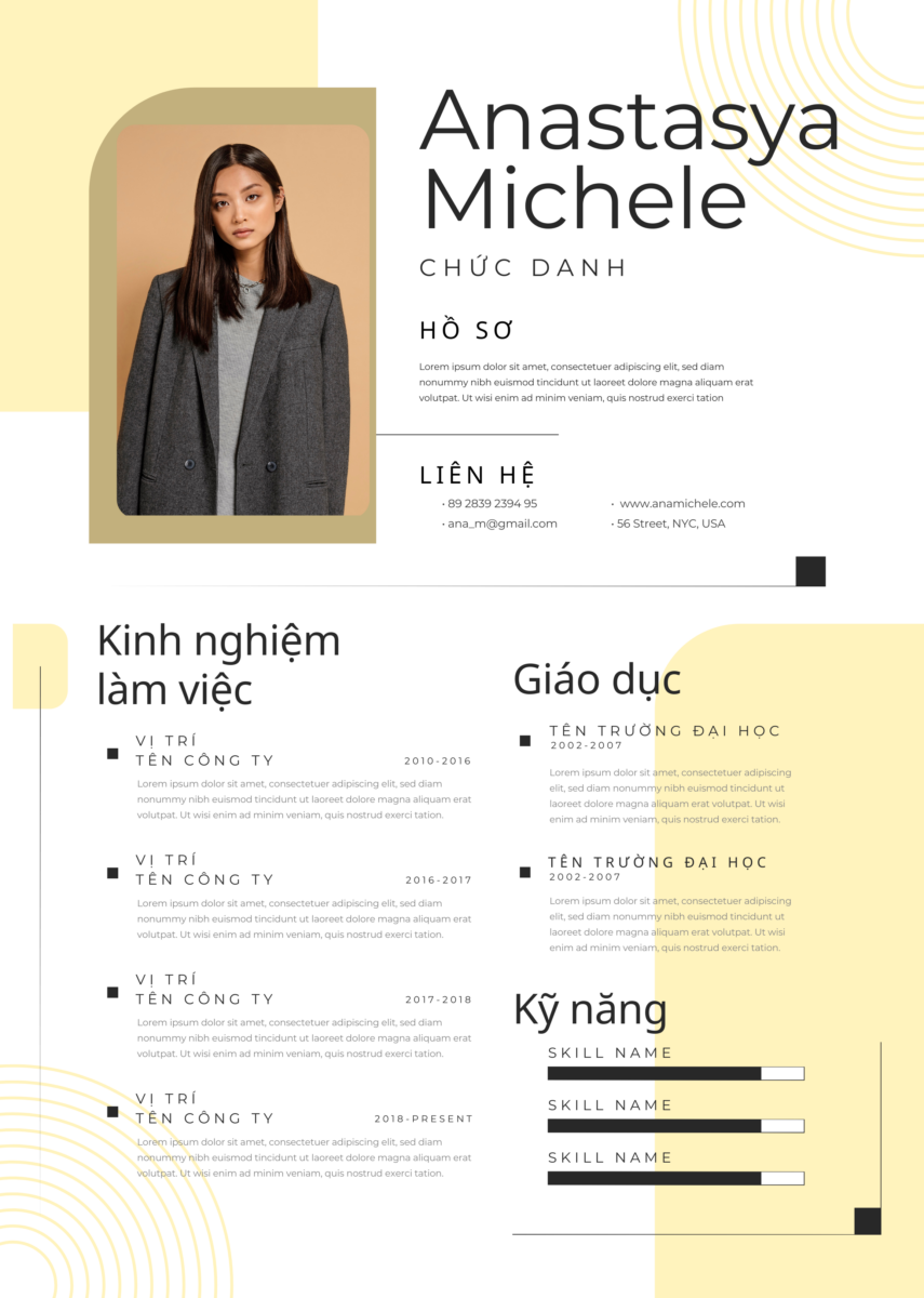 Canva CV Kinh Doanh Vàng Rực: Sức Sống Mới Của Ngành Nghề