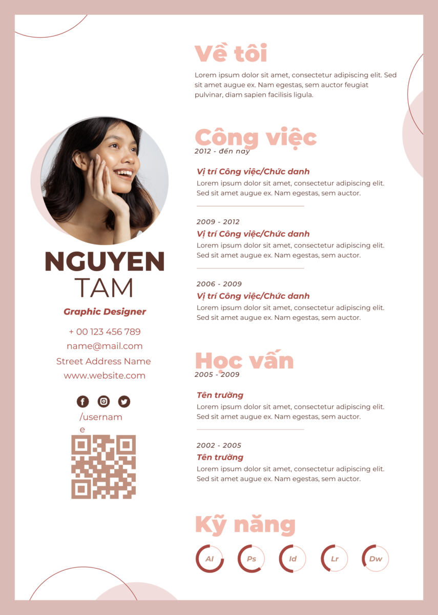 Canva CV Quảng Cáo Độc Đáo: Sự Pha Trộn Hoàn Hảo Giữa Trắng và Cam