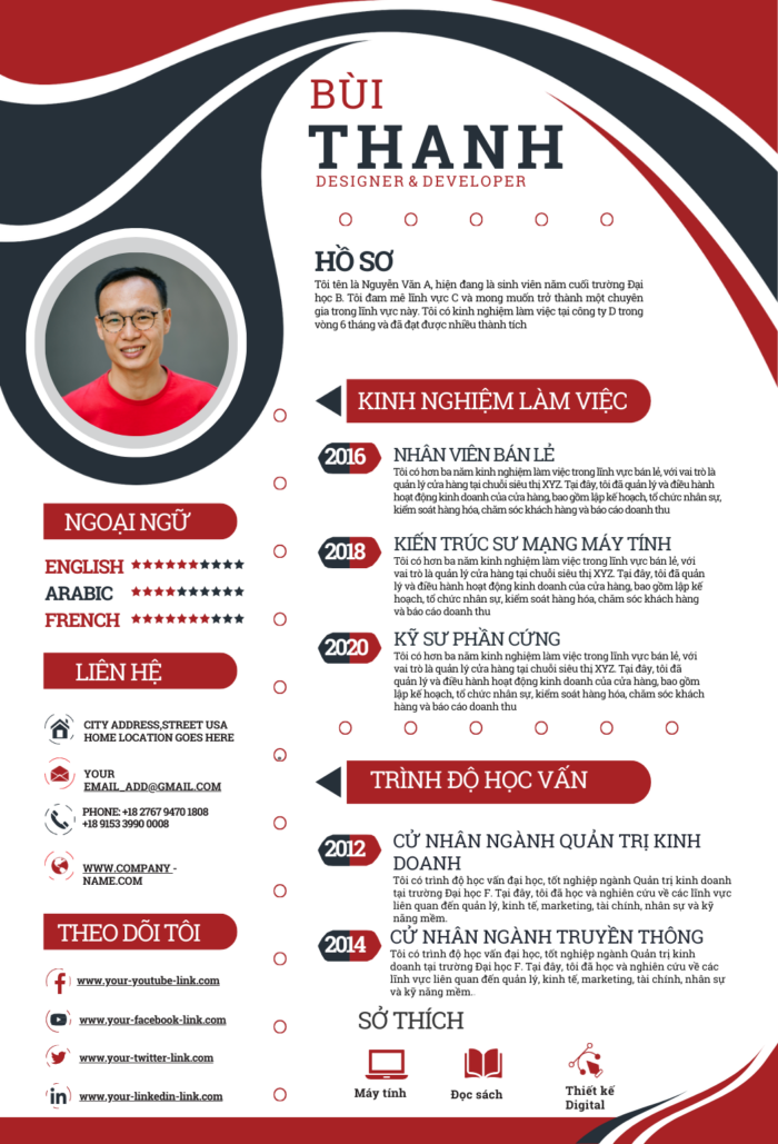 Canva Leader's Vision CV: Trắng & Hồng, Sáng Tạo Cho Quản Trị