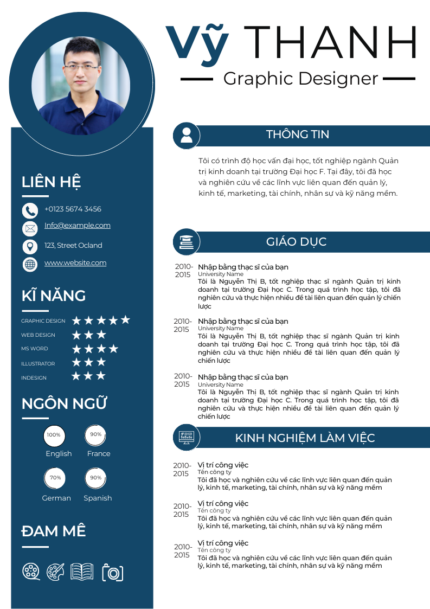 Canva Pro Ad Creative CV: Trắng Xanh Dương Đậm, Sự Lựa Chọn Đẳng Cấp Quảng Cáo