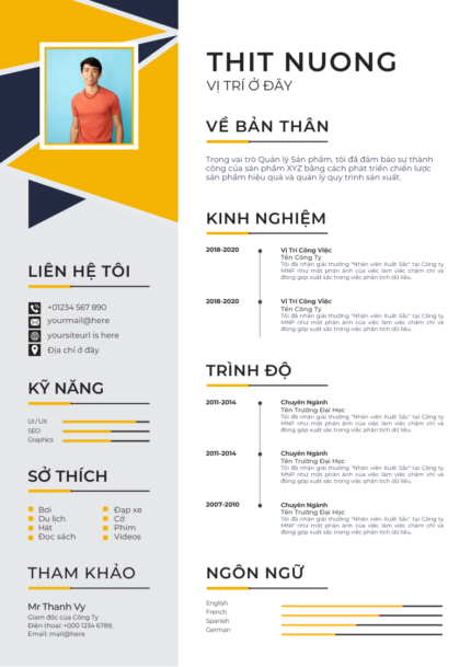 Google Slide CV Quản Lý Màu Trắng và Xanh Dương Đậm, Xây Dựng Quản Trị