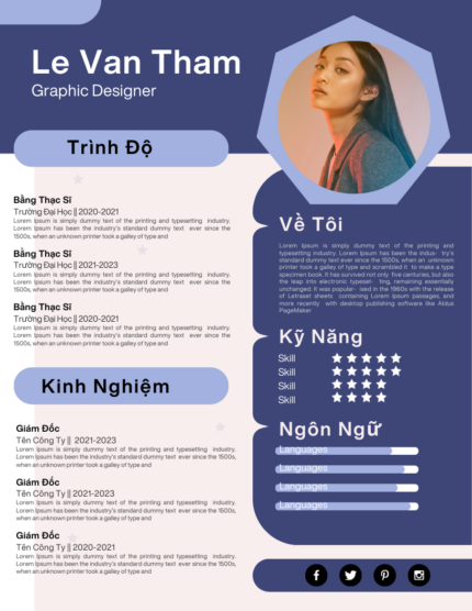 Mẫu CV Word Nghệ Thuật Đa Sắc: Hồng Phấn, Xanh Navy & Xanh Dương Nhạt - Chuẩn Mực Sáng Tạo