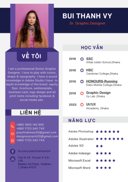 Tạo Bão Thiết Kế: CV Sáng Tạo Trắng-Hồng Nhạt-Đỏ Từ Canva