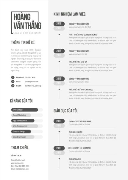 Mẫu CV Chuyên Nghiệp: Phong Cách Minimalist, Màu Sắc Tinh Tế, Phù Hợp Cho Mọi Ngành Từ IT Đến Thiết Kế