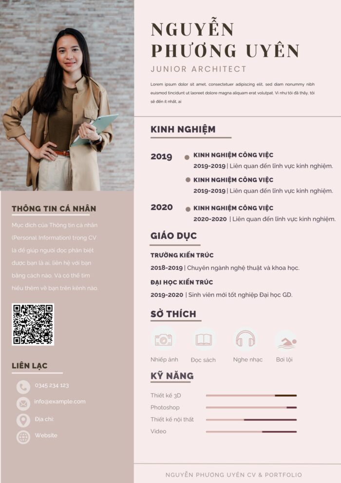 Mẫu CV Google Slide Nữ Tính - Thiết Kế Hiện Đại với Infographic, Phong Cách Chuyên Nghiệp cho Vùng Nhiệt Đới