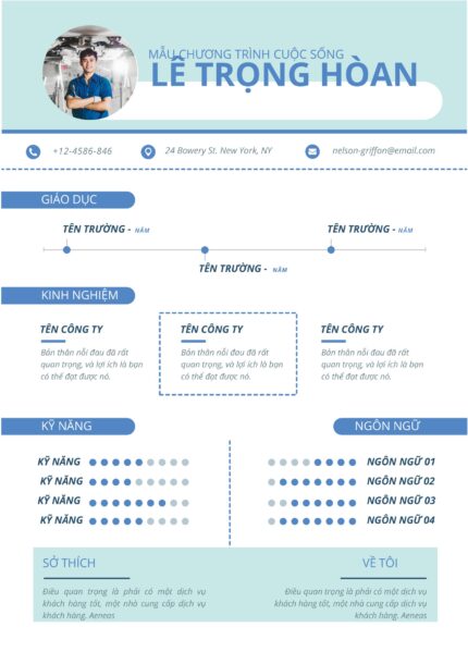 CV Word Năng Động Tươi Mới: Trắng và Xanh Dương Đậm - Mẫu Hồ Sơ Đặc Biệt Cho Giáo Dục và Đào Tạo