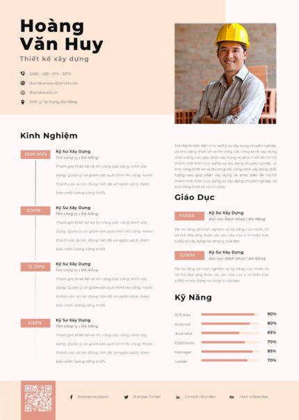 Mẫu CV Google Slide Đơn Trang - Tối Giản và Phong Cách Hiện Đại